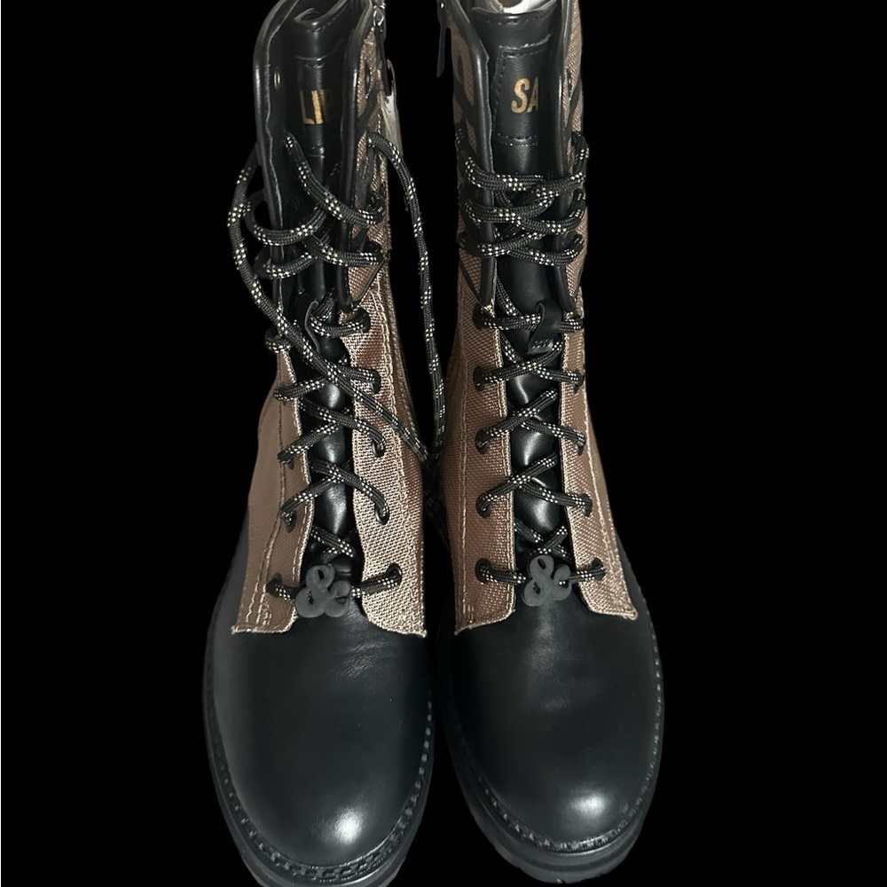 Sam & Libby Black and Tan Winter Boots - Picture 2 of 5